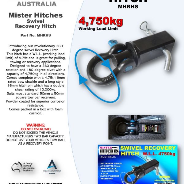 DO35 Hitch Pin for Weigh Safe Drop Hitch AUTONOVUS AUSTRALIA